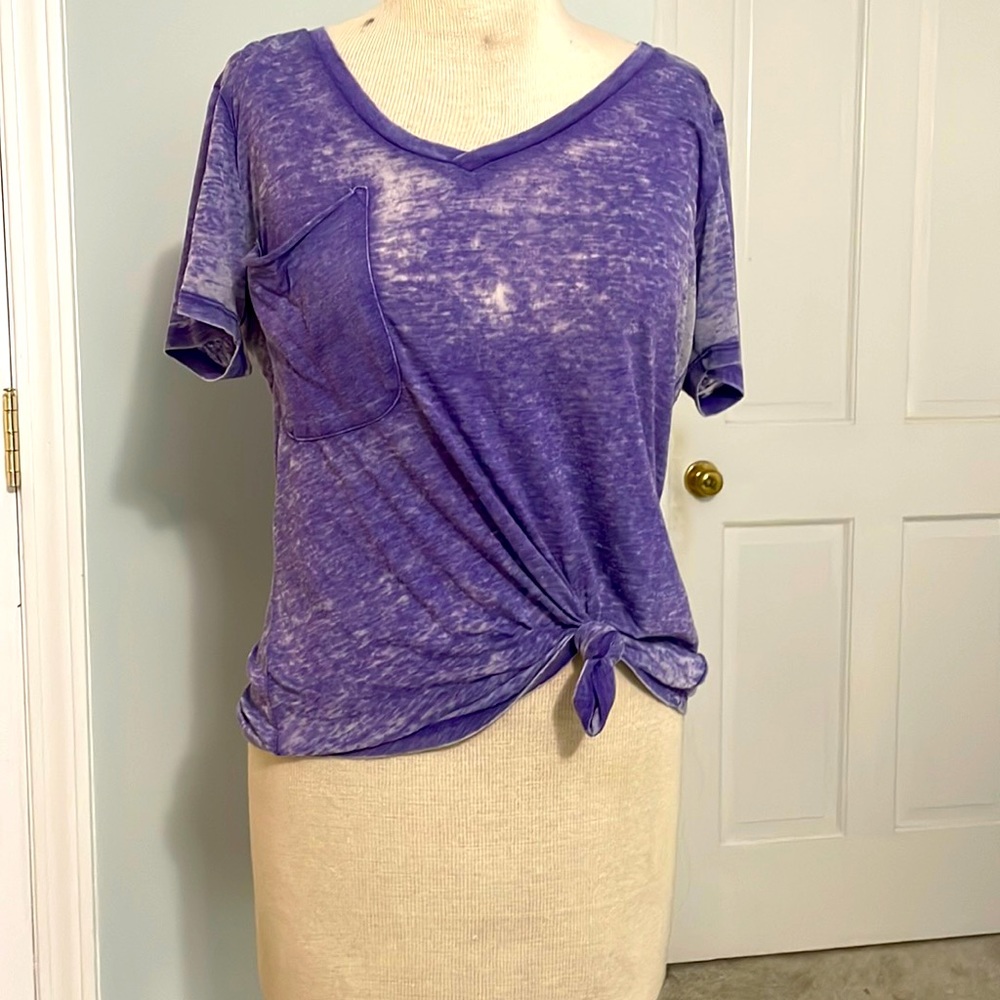 Zsupply purple distressed short sleeve.
